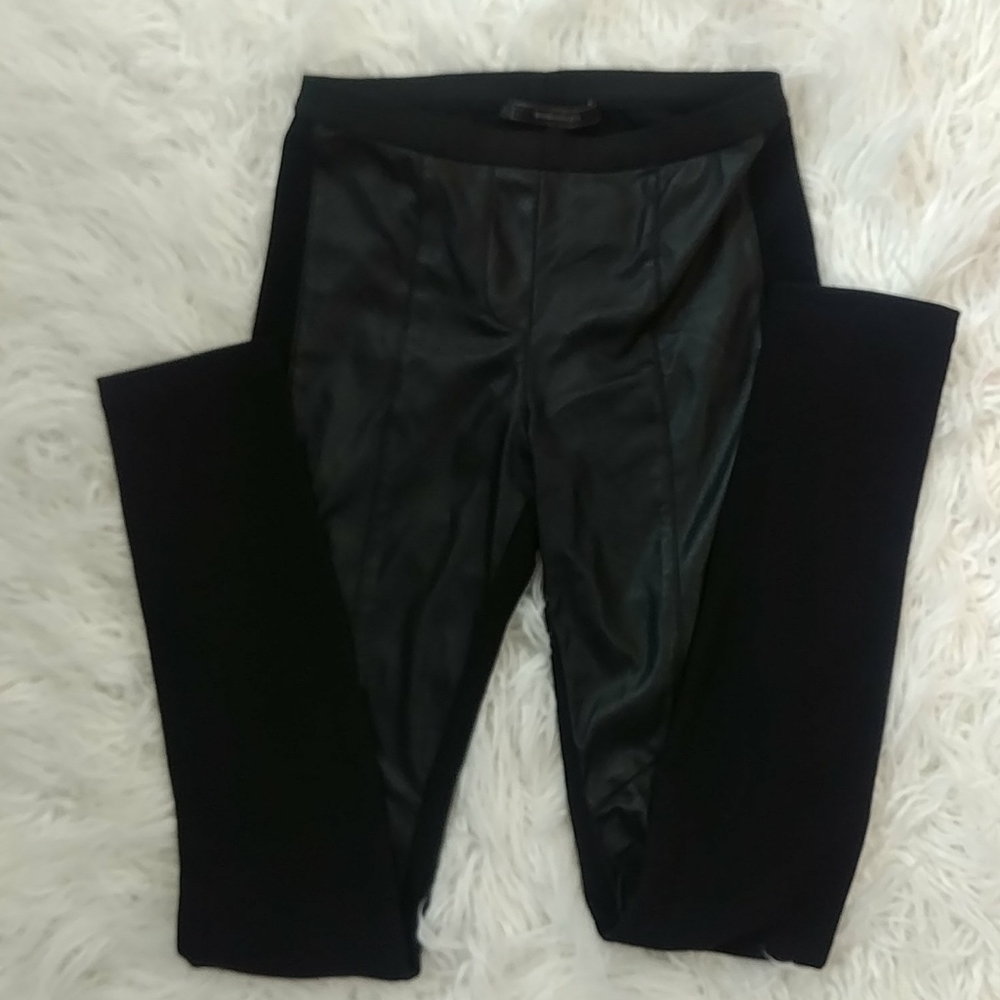 BCBGMaxazria vegan leather and ribbed leggings - Picture 2 of 8